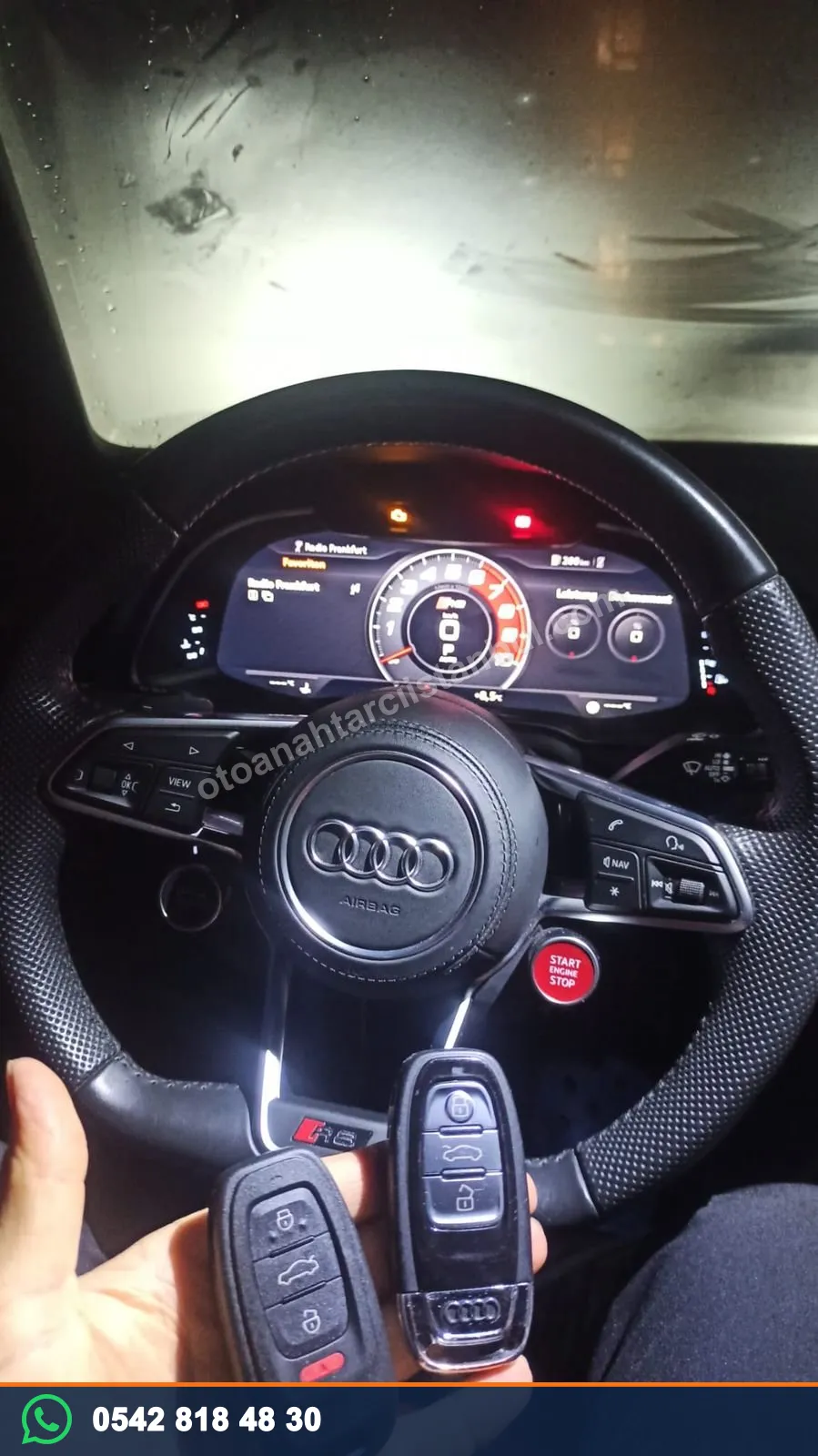 Audi R8 için hazırlanan yedek anahtar