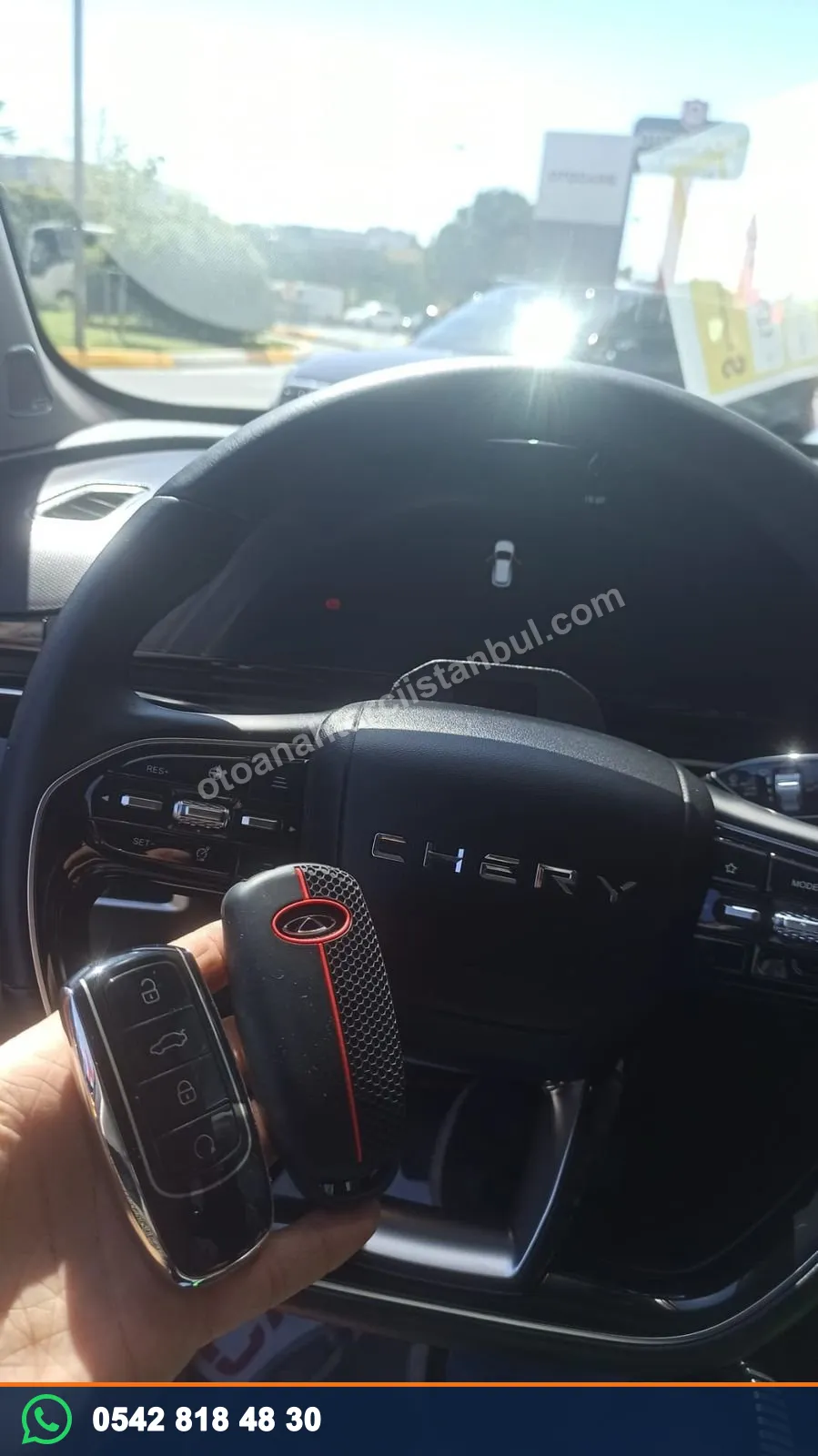 Chery Omoda 5 için araca tanıtılan yedek anahtar